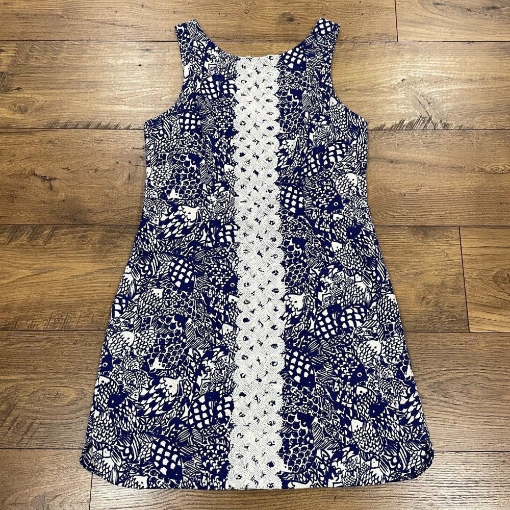 Lilly Pulitzer Blue and White Mini Dress